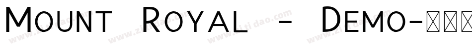 Mount Royal - Demo字体转换
